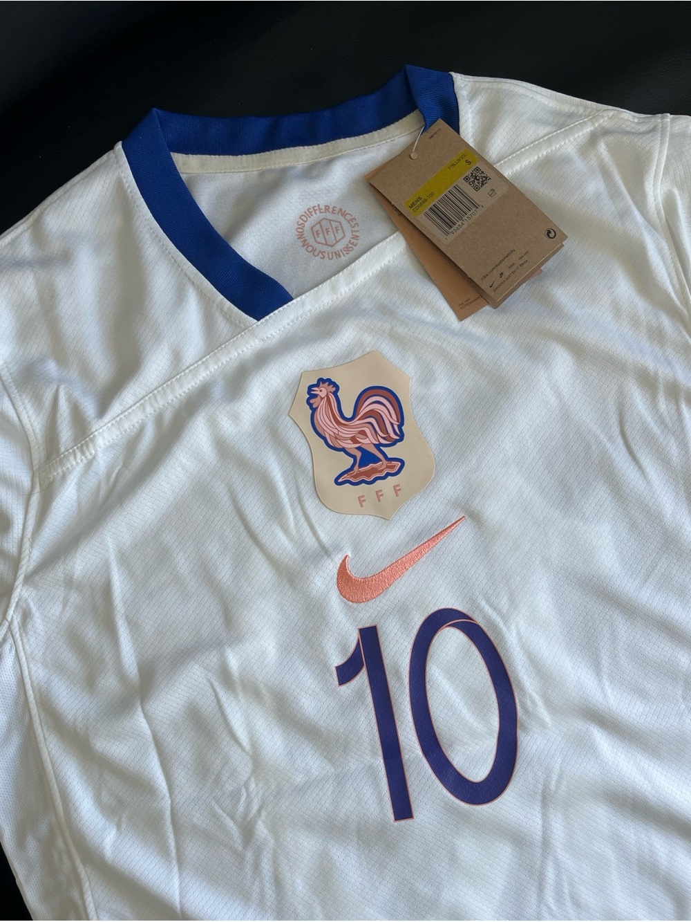 France Jersey Fifa World Cup Mbappé White Soccer Jersey Size S